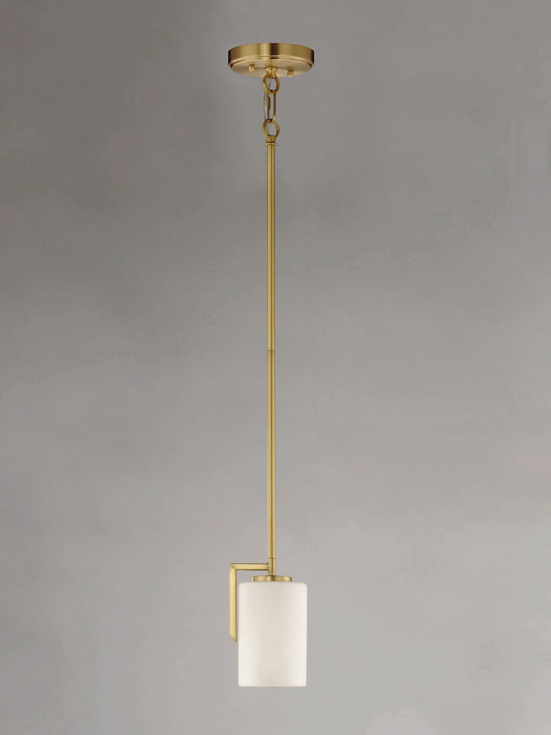 Dart 1 Light Pendant in Satin Brass