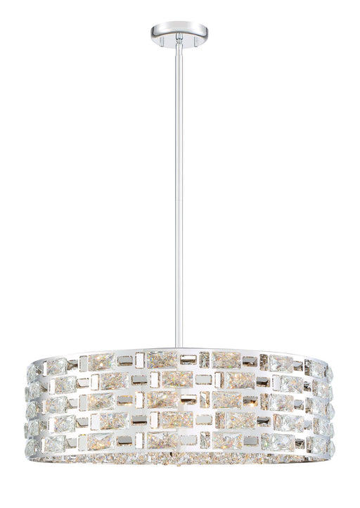 Aludra 7 Light 24" Pendant in Chrome