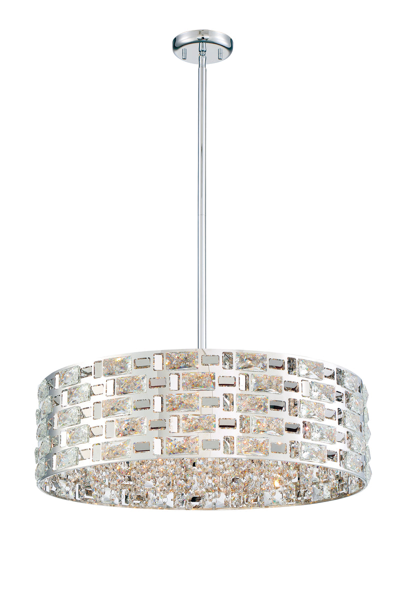Aludra 7 Light 24" Pendant in Chrome