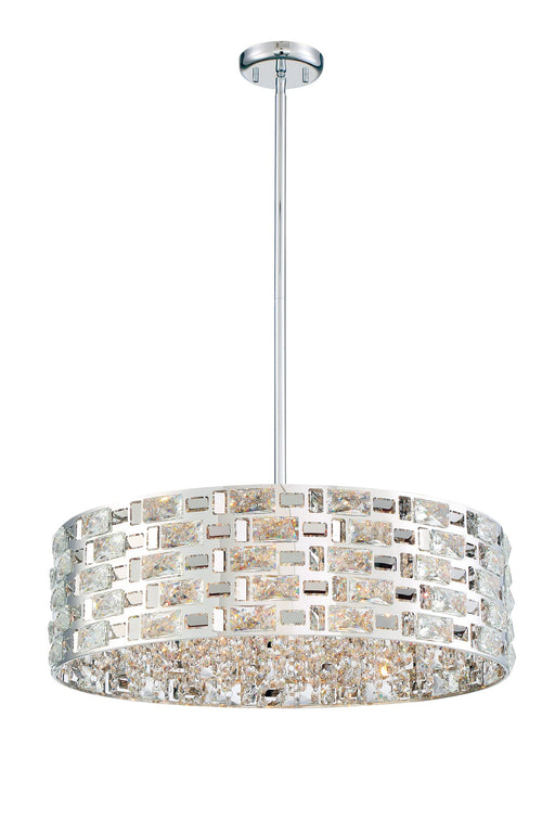 Aludra 7 Light 24" Pendant in Chrome