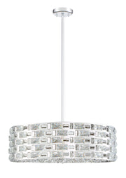 Aludra 7 Light 24" Pendant in Chrome