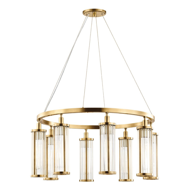 Marley 8-Light Chandelier in Aged Brass
