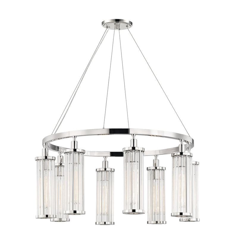 Marley 8-Light Chandelier in Polished Nickel
