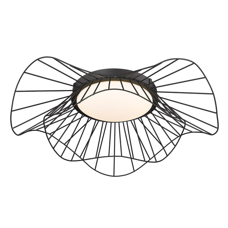 Elena Integrated LED Flush Mount in Natural Black