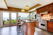 Nimbus 1 Light 12" Pendant, Gold Shade in Chrome in a room setting