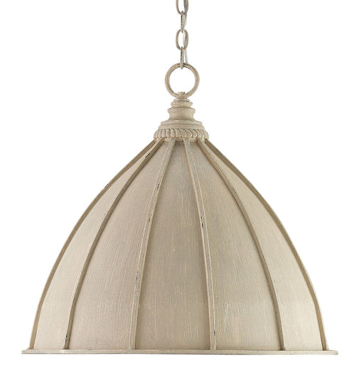 Fenchurch Pendant in Oyster Cream/Silver Leaf