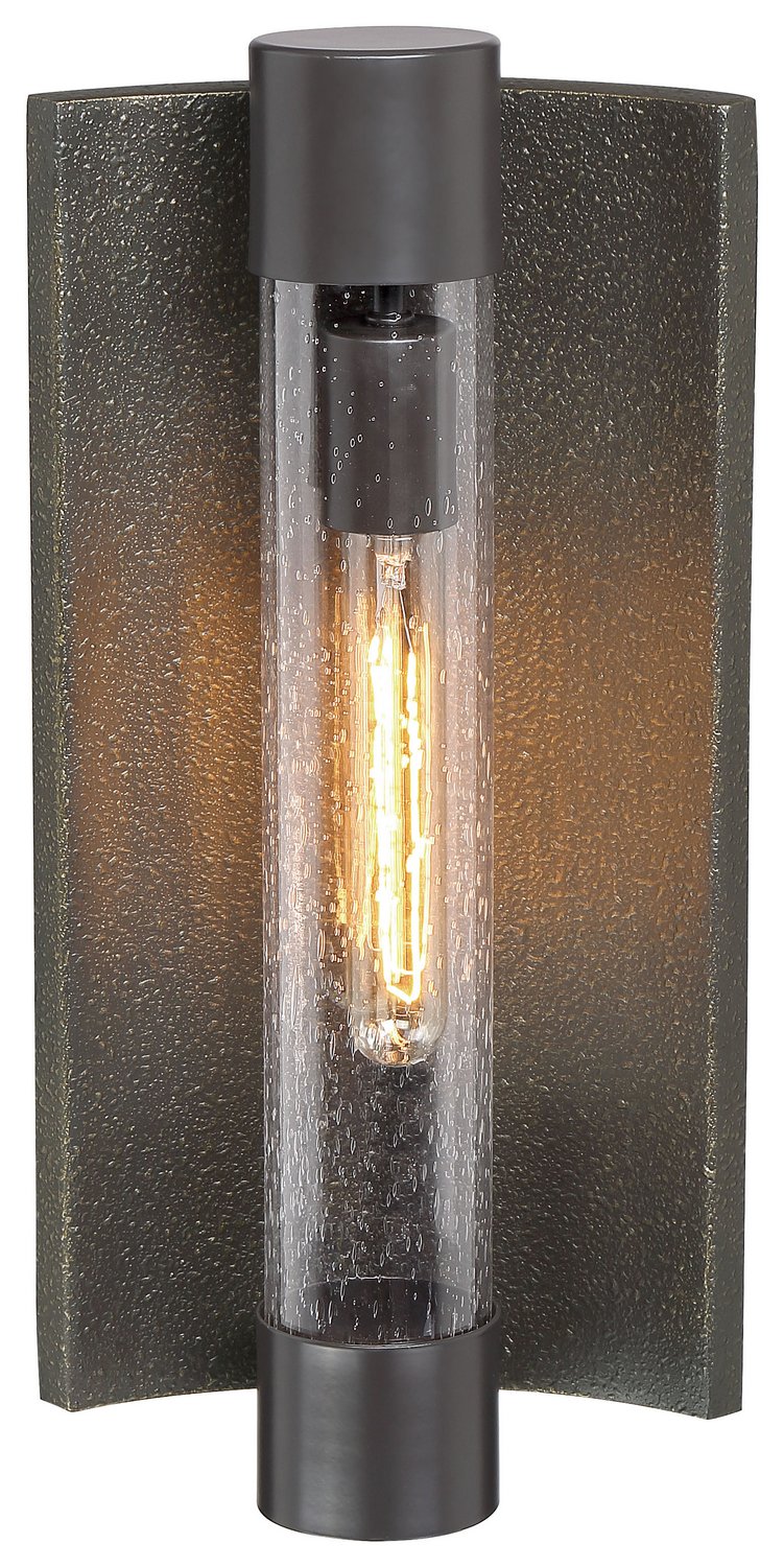 Celtic Shadow Outdoor Wall Sconce in Textured Bronze w/Silver Highlights