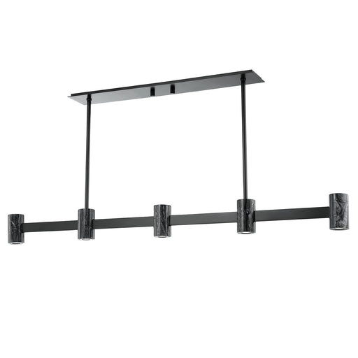 Predock 5-Light Linear Pendant in Black Brass