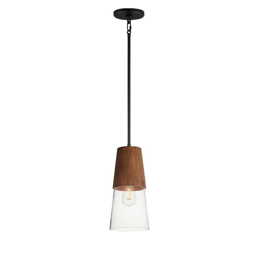 Carpenter 6.5" Mini Pendant in Walnut / Black
