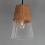 Carpenter 10" Mini Pendant in Walnut / Black