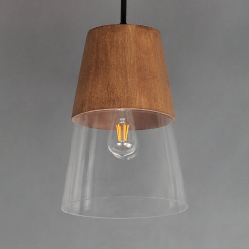 Carpenter 10" Mini Pendant in Walnut / Black