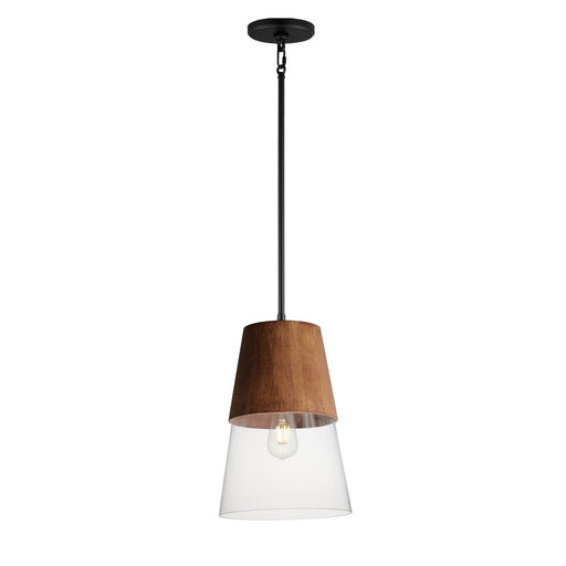 Carpenter 10" Mini Pendant in Walnut / Black