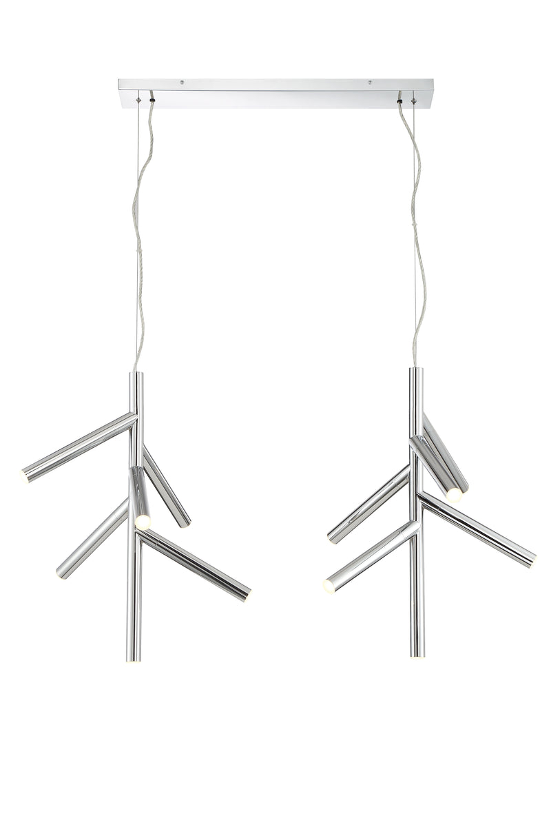 Forest 12 Light 43.75" Linear Pendant in Chrome