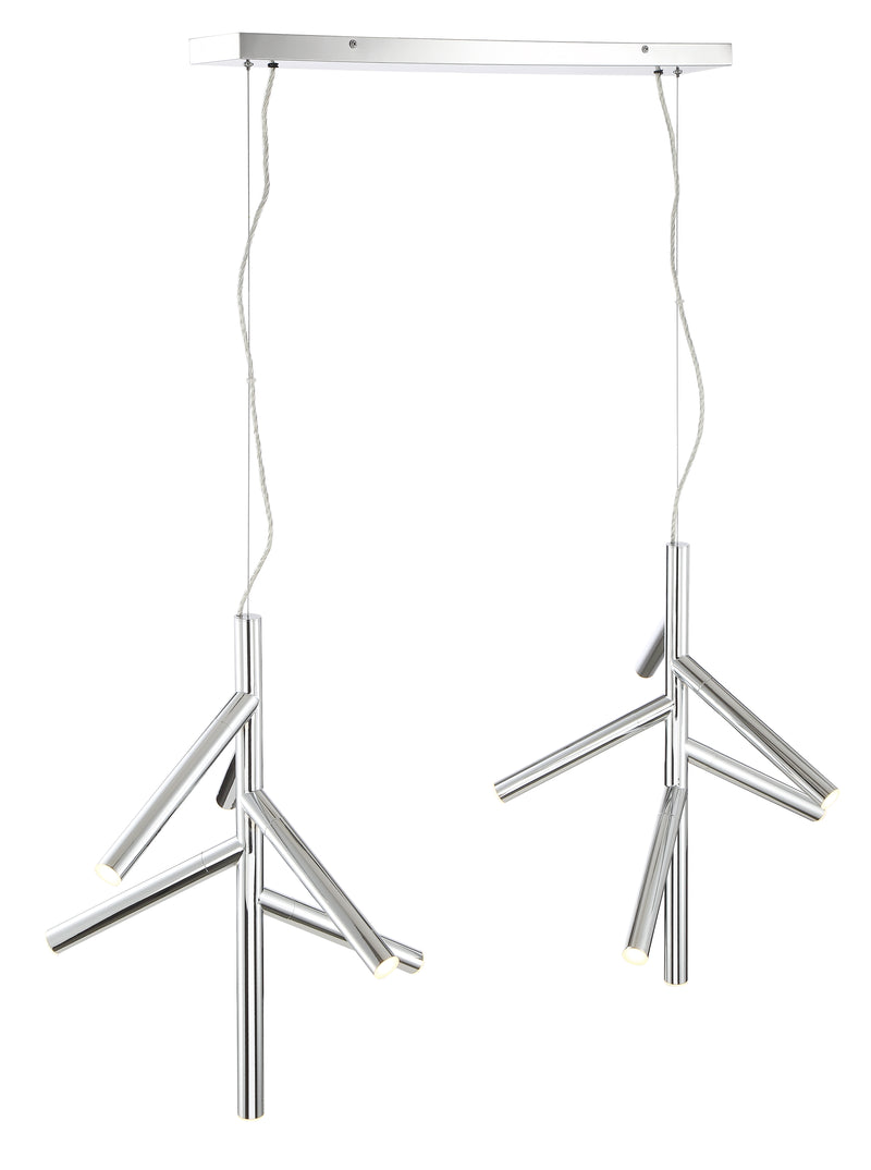 Forest 12 Light 43.75" Linear Pendant in Chrome