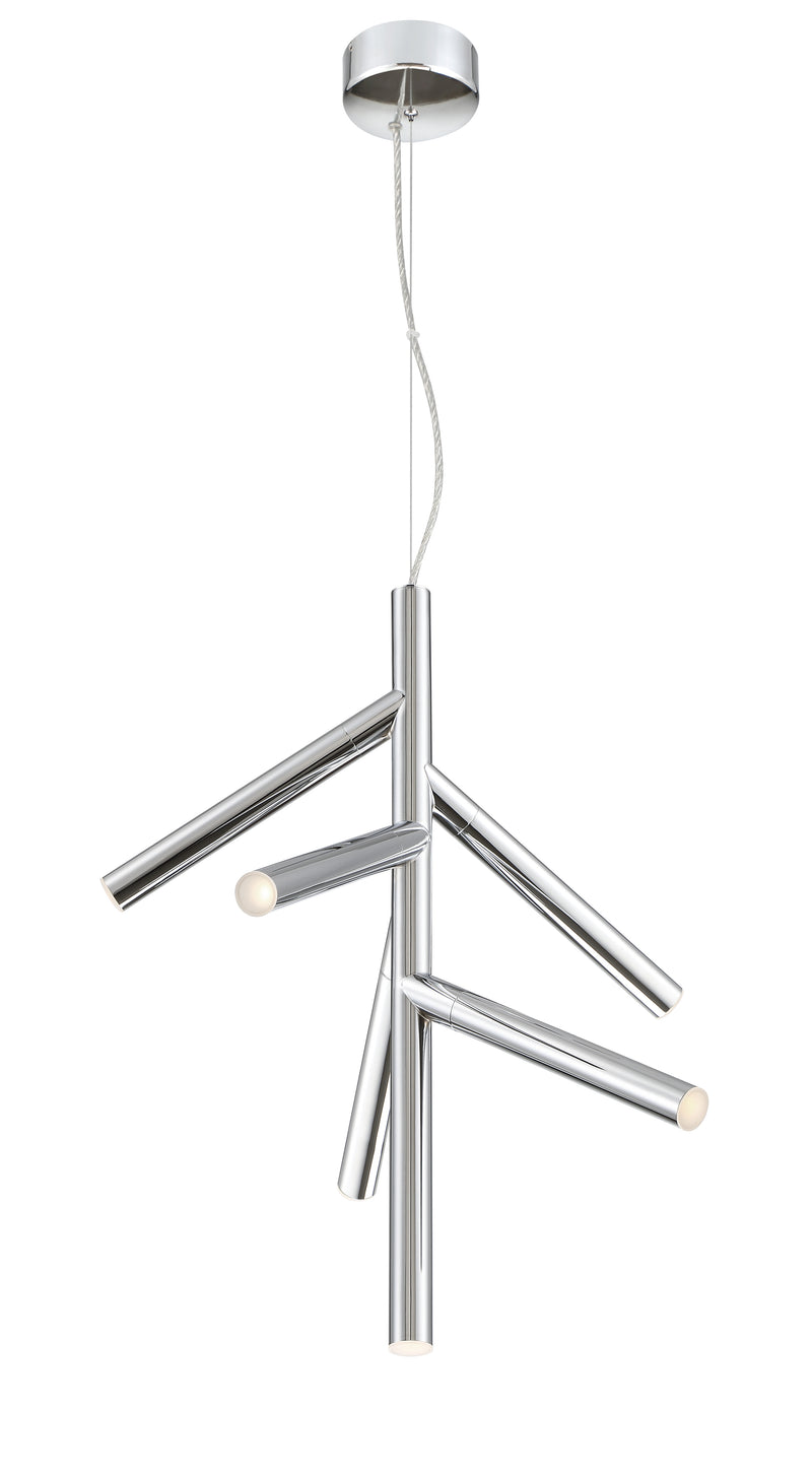 Forest 6 Light 20.25" Chandelier in Chrome