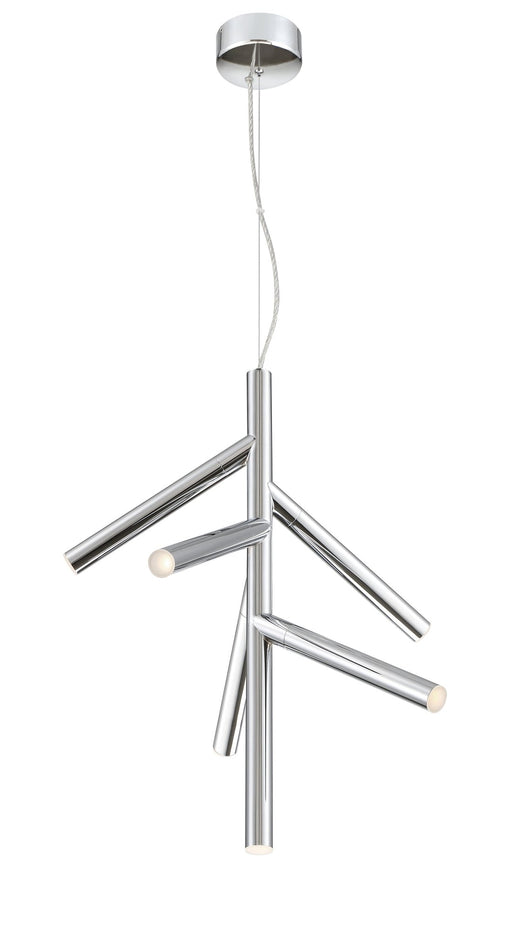 Forest 6 Light 20.25" Chandelier in Chrome