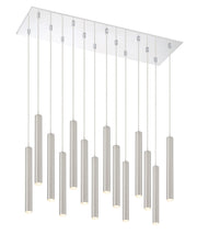 Forest 14 Light 9.75" Pendant, 12" Tall in Brushed Nickel