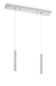 Forest 2 Light 30" Linear Pendant, 12" Tall in Brushed Nickel