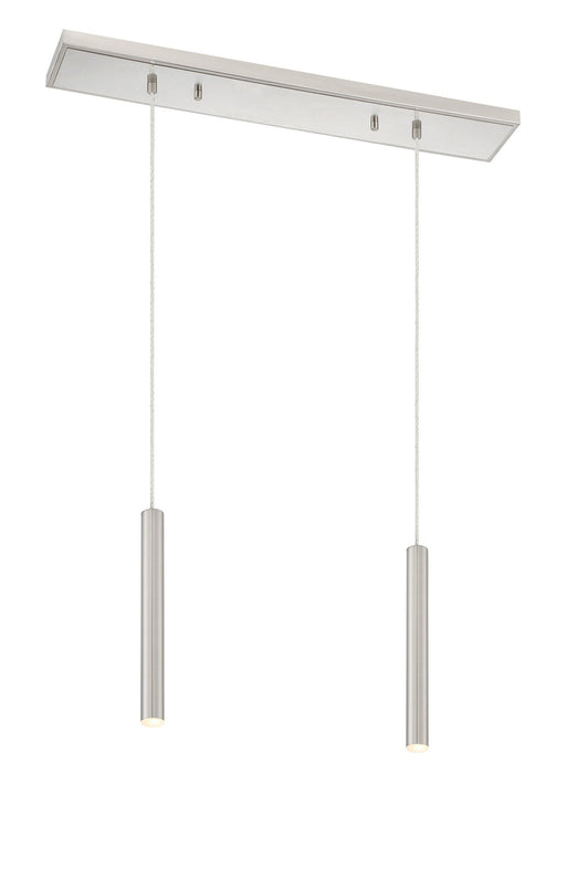 Forest 2 Light 30" Linear Pendant, 12" Tall in Brushed Nickel