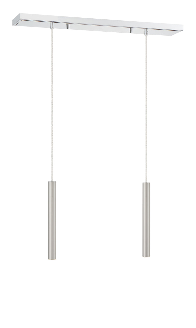 Forest 2 Light 30" Linear Pendant, 12" Tall in Chrome