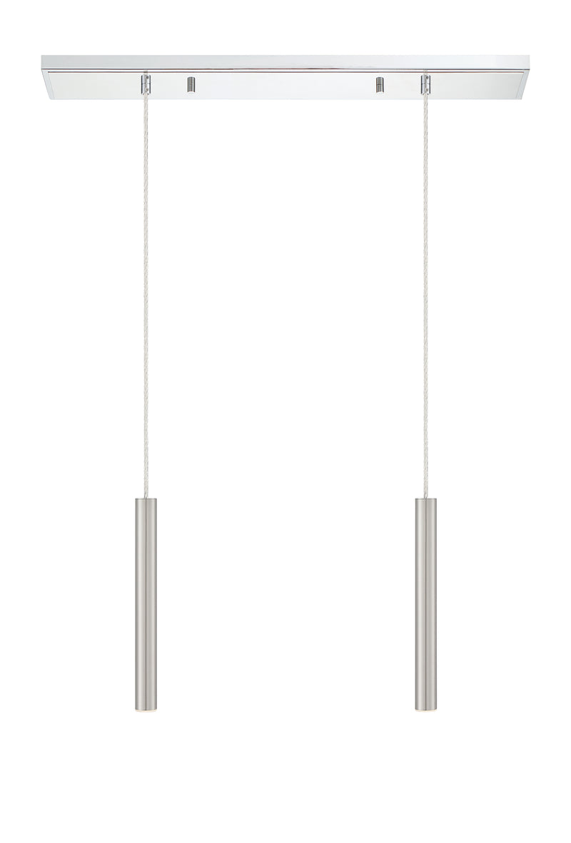 Forest 2 Light 30" Linear Pendant, 12" Tall in Chrome