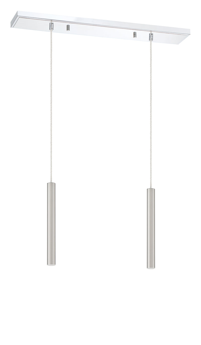 Forest 2 Light 30" Linear Pendant, 12" Tall in Chrome