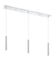 Forest 3 Light 46" Linear Pendant, 12" Tall in Chrome