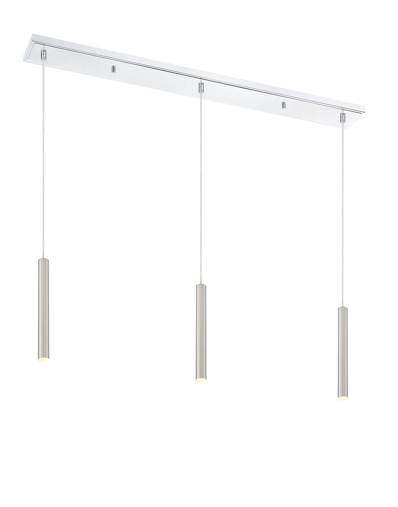 Forest 3 Light 46" Linear Pendant, 12" Tall in Chrome