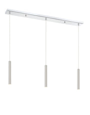 Forest 3 Light 46" Linear Pendant, 12" Tall in Chrome