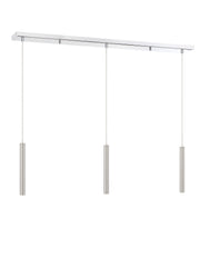 Forest 3 Light 46" Linear Pendant, 12" Tall in Chrome