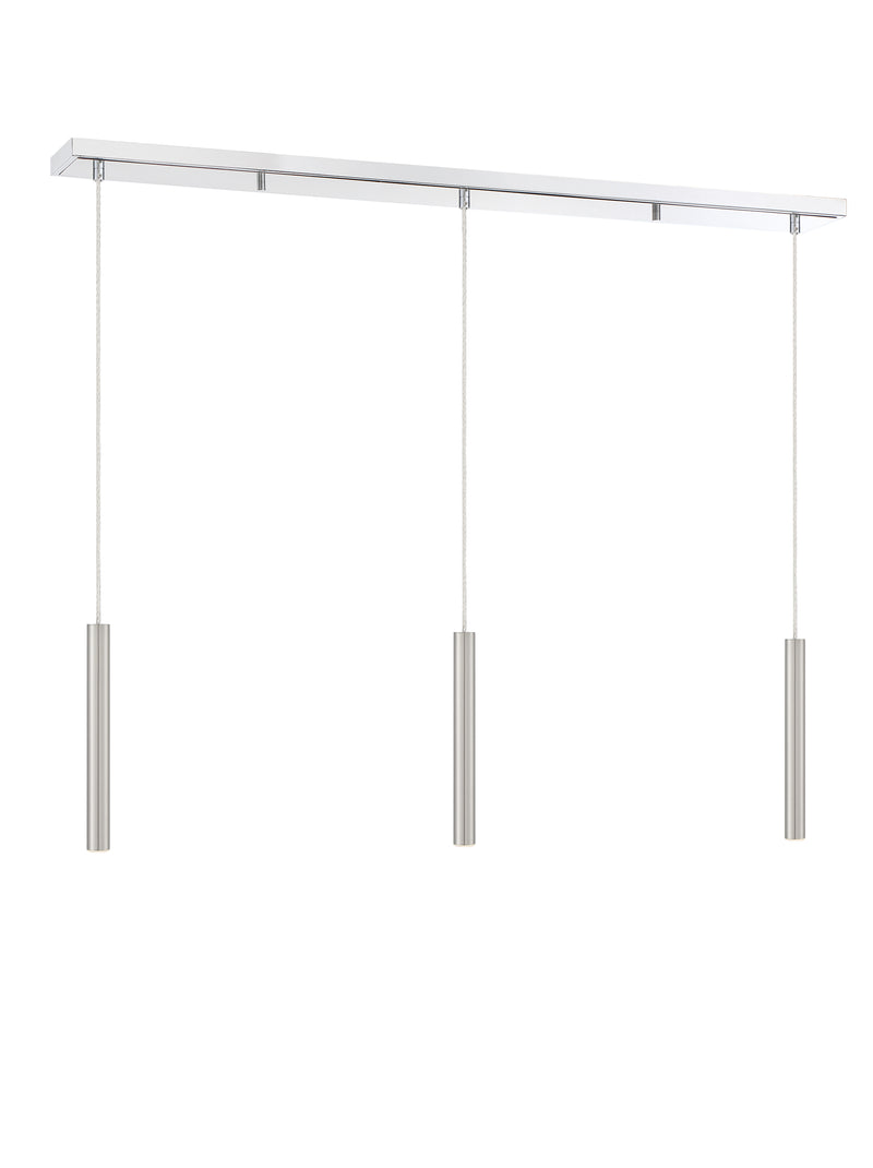 Forest 3 Light 46" Linear Pendant, 12" Tall in Chrome