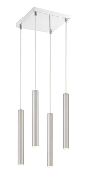 Forest 4 Light 9.5" Pendant, 12" Tall in Chrome