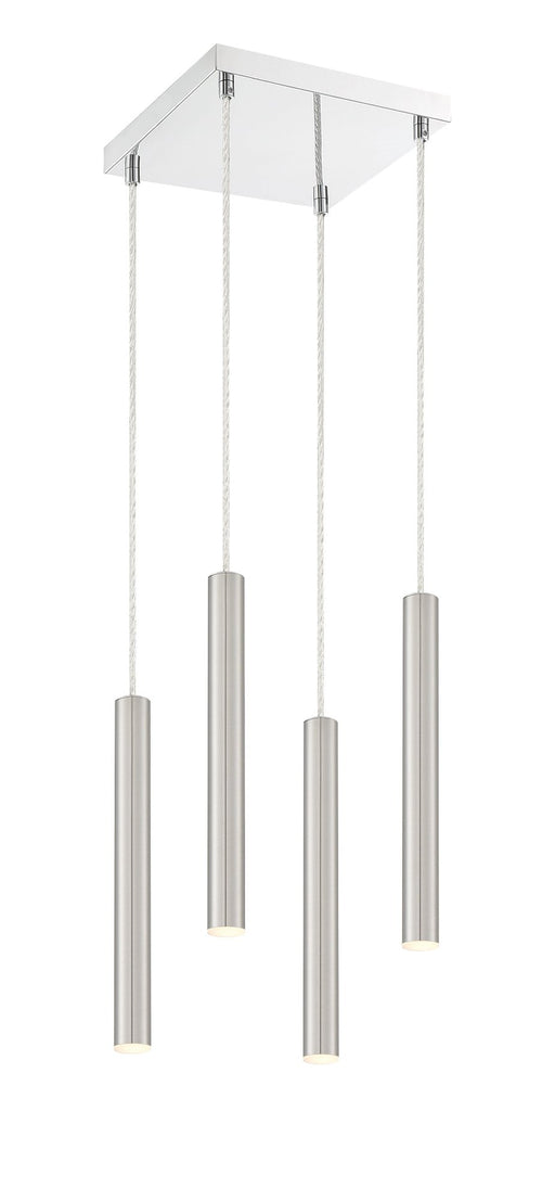 Forest 4 Light 9.5" Pendant, 12" Tall in Chrome