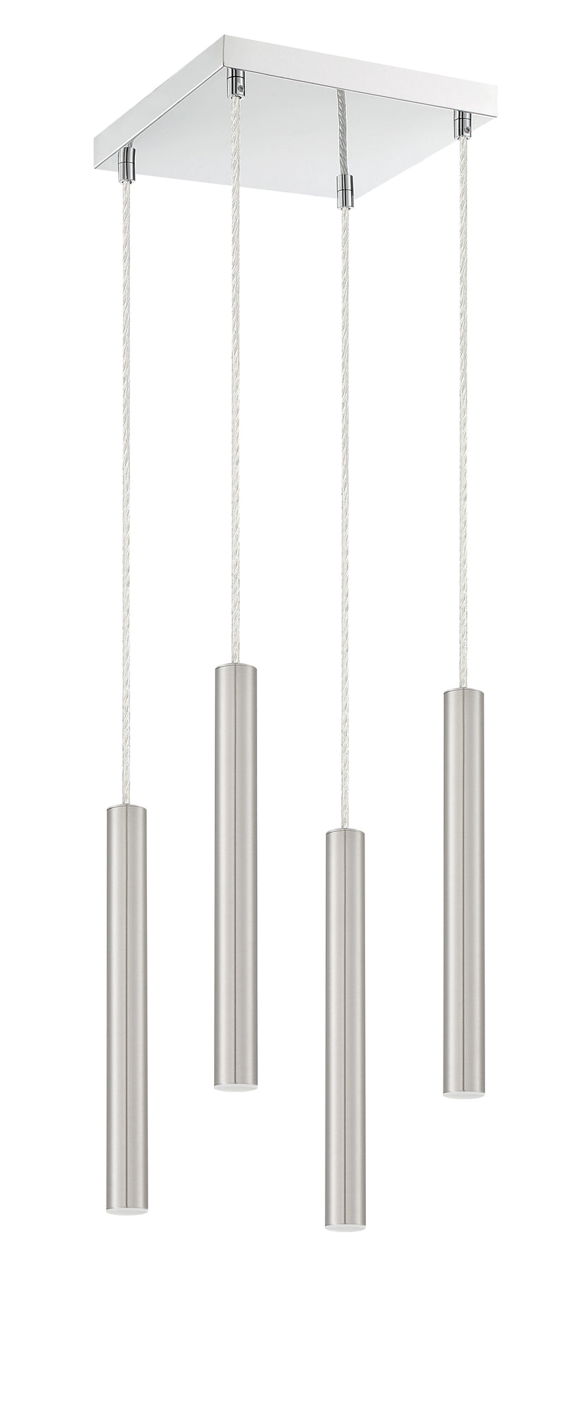 Forest 4 Light 9.5" Pendant, 12" Tall in Chrome