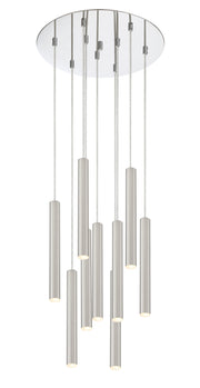 Forest 9 Light 16" Pendant, 12" Tall in Brushed Nickel