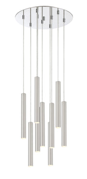 Forest 9 Light 16" Pendant, 12" Tall in Brushed Nickel