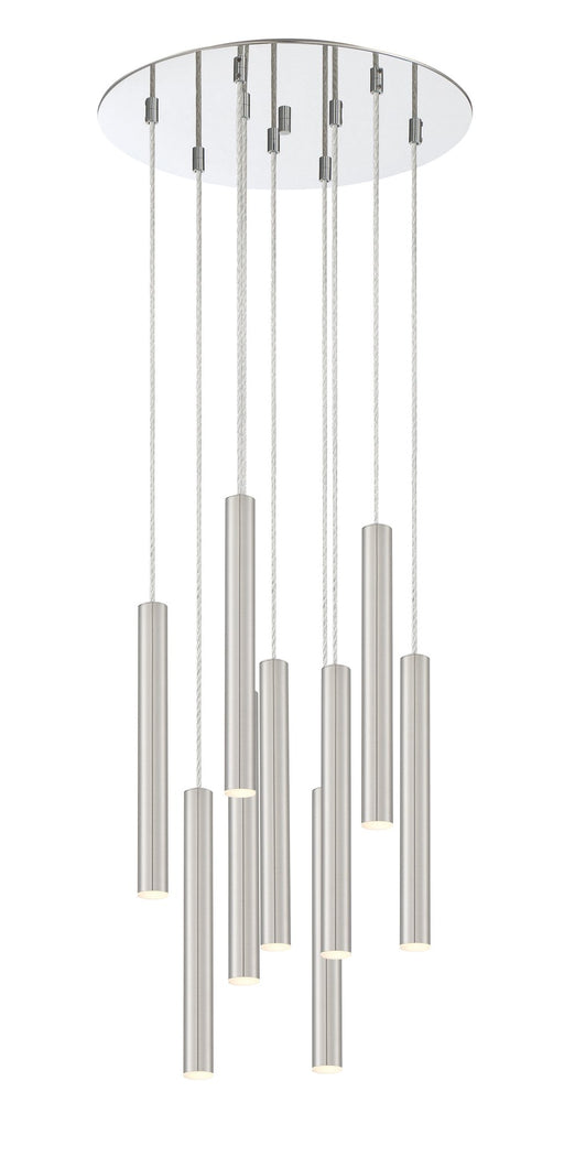 Forest 9 Light 16" Pendant, 12" Tall in Brushed Nickel
