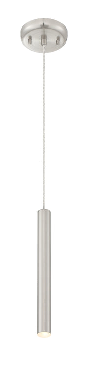 Forest 1 Light 4.75" Pendant, 917 Series, 12" Tall in Brushed Nickel