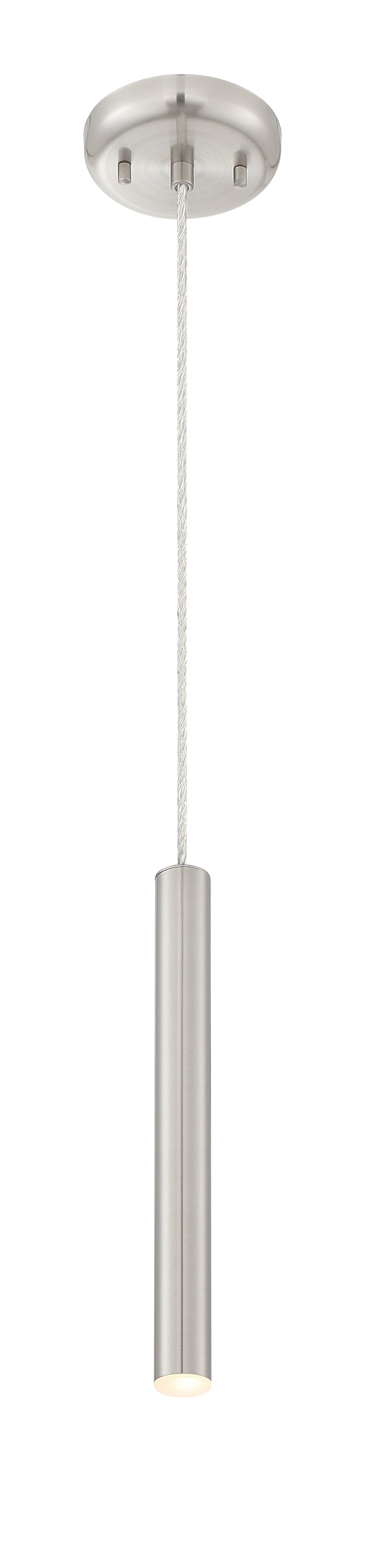 Forest 1 Light 4.75" Pendant, 917 Series, 12" Tall in Brushed Nickel