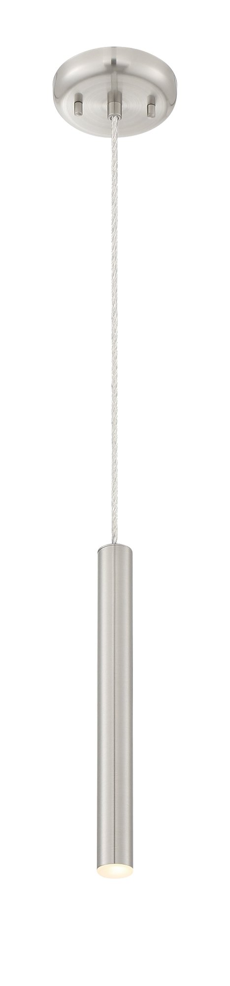 Forest 1 Light 4.75" Pendant, 917 Series, 12" Tall in Brushed Nickel