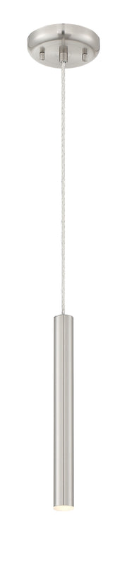 Forest 1 Light 4.75" Pendant, 917 Series, 12" Tall in Brushed Nickel