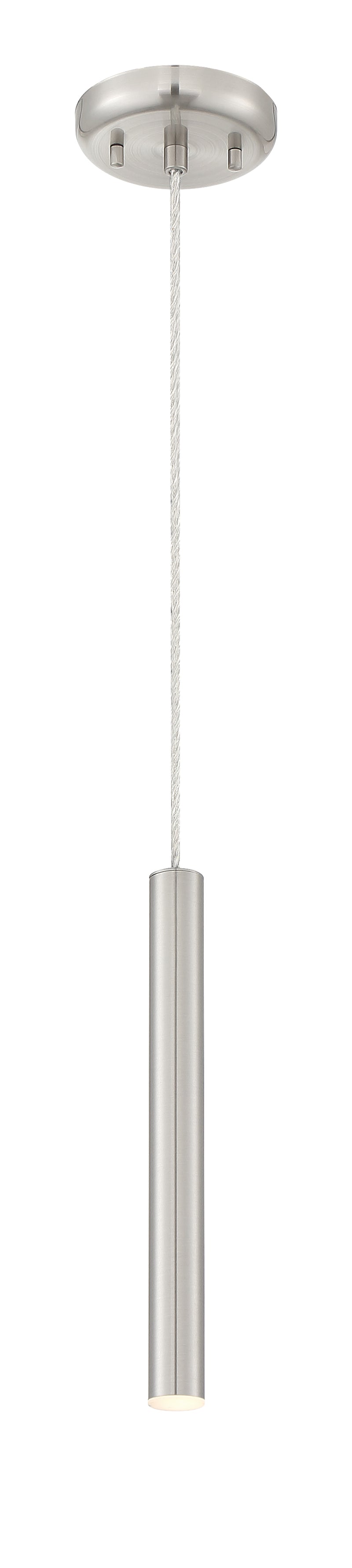 Forest 1 Light 4.75" Pendant, 917 Series, 12" Tall in Brushed Nickel