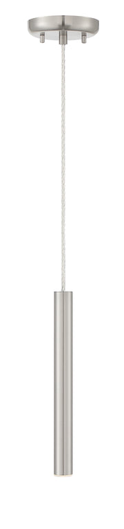 Forest 1 Light 4.75" Pendant, 917 Series, 12" Tall in Brushed Nickel