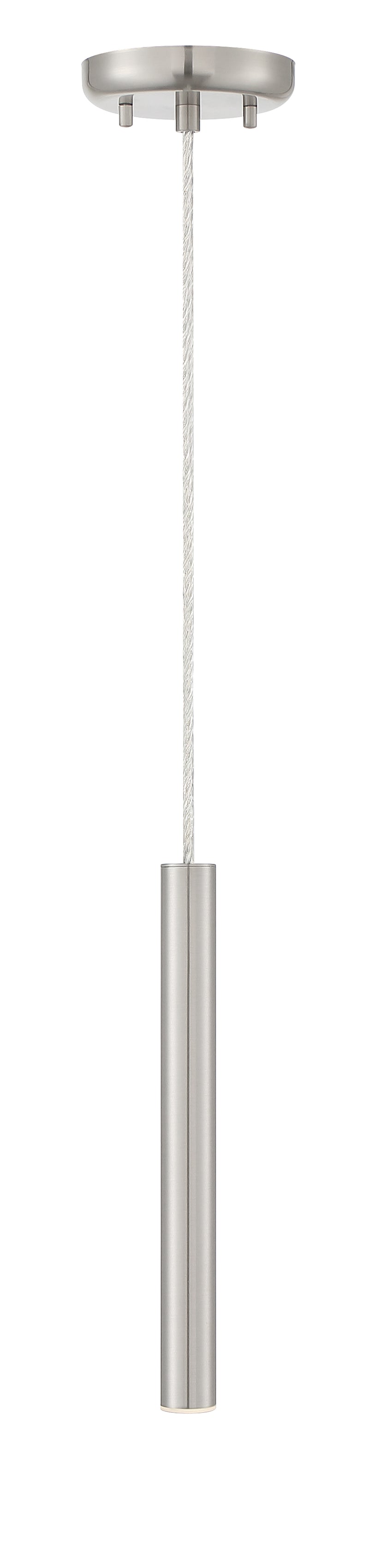 Forest 1 Light 4.75" Pendant, 917 Series, 12" Tall in Brushed Nickel