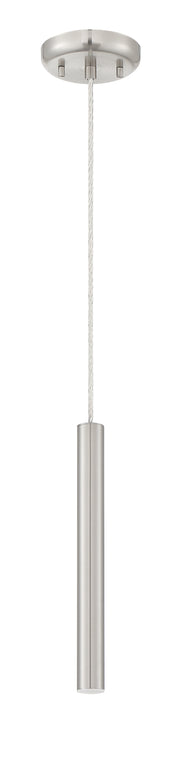 Forest 1 Light 4.75" Pendant, 917 Series, 12" Tall in Brushed Nickel