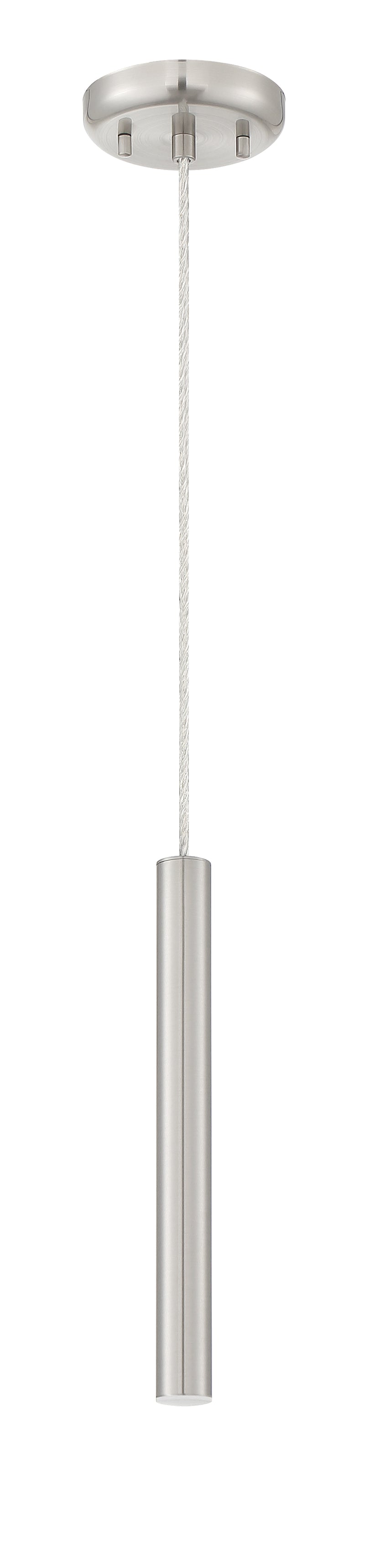 Forest 1 Light 4.75" Pendant, 917 Series, 12" Tall in Brushed Nickel