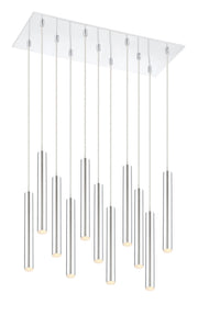 Forest 11 Light 9.75" Pendant, 12" Tall in Chrome