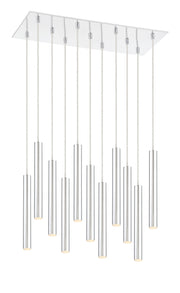 Forest 11 Light 9.75" Pendant, 12" Tall in Chrome