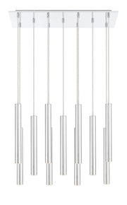 Forest 11 Light 9.75" Pendant, 12" Tall in Chrome