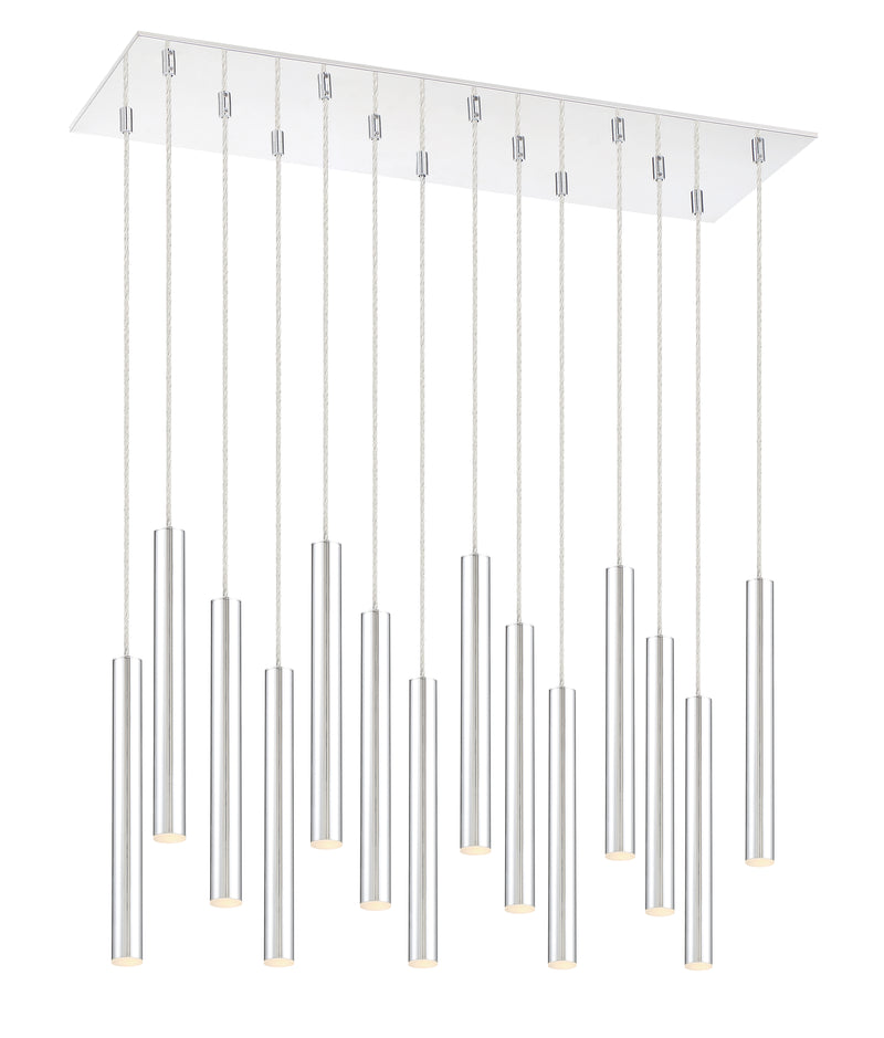 Forest 14 Light 9.75" Pendant, 12" Tall in Chrome